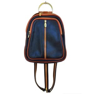 Valentina Genuine leather purse made in Italy brown with gold hardware..